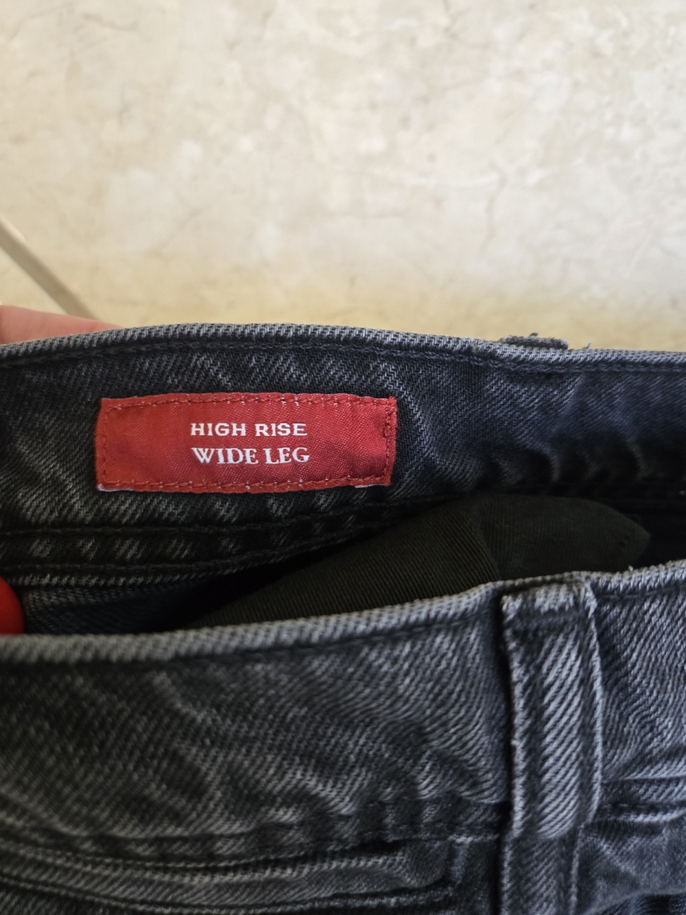 Lucky Brand High-Rise Wide Leg Jeans in Washed Black - Picture 5 of 6